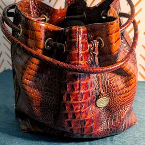 Brahmin Trina Drawstring Leather Bag